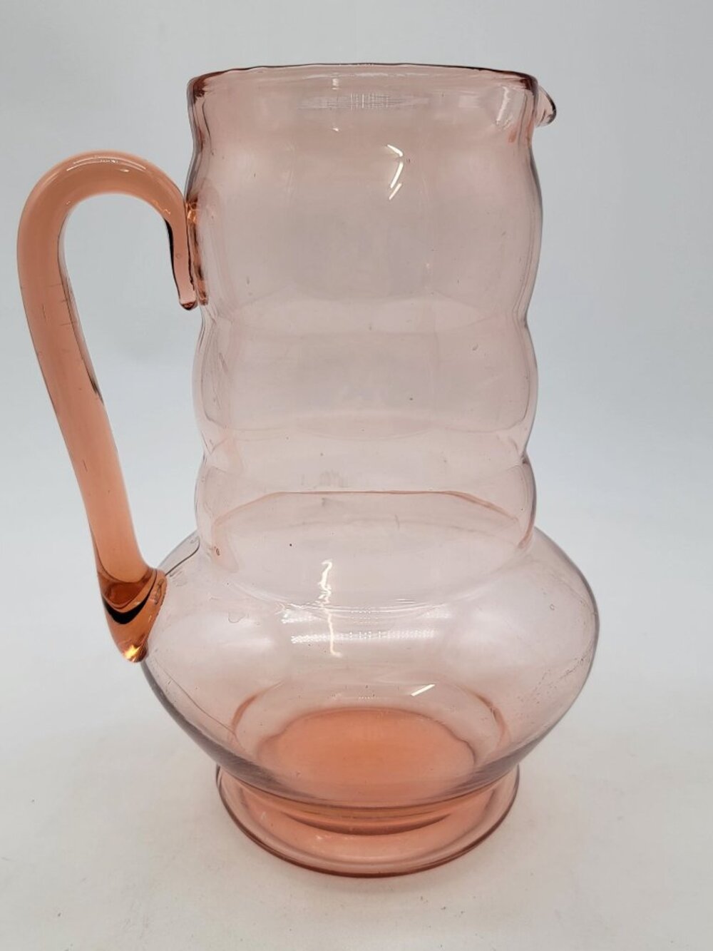 Dunbar Glass Pink Ombre Pitcher Vintage USA Glassware - Picture 3 of 8